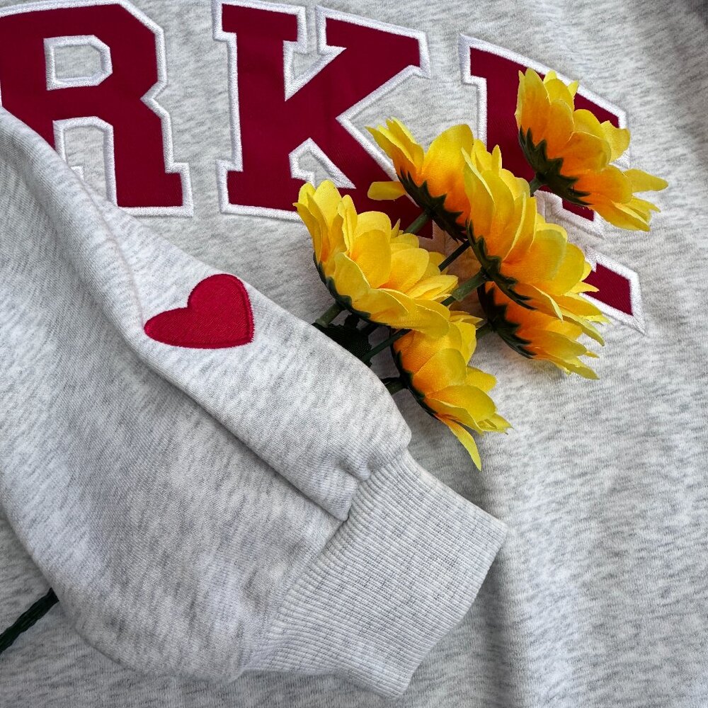 PARKE Valentine's Day Hoodie Grey Casual Preppy Style 🤍❤ - Picture 5 of 9
